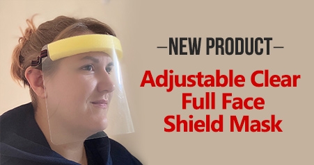 【New Product】Adjustable Clear Full Face Shield Mask