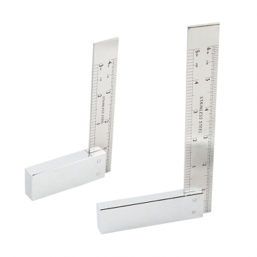 Stainless Steel Machinist Square Double Side Measuring Scale Mark Ruler Tool With Inch And Metric Graduations Fortune Extendables Corp Stainless Steel Machinist Square Double Side Measuring Scale Mark Ruler Tool With Inch And Metric Graduations Fortune Extendables Corp