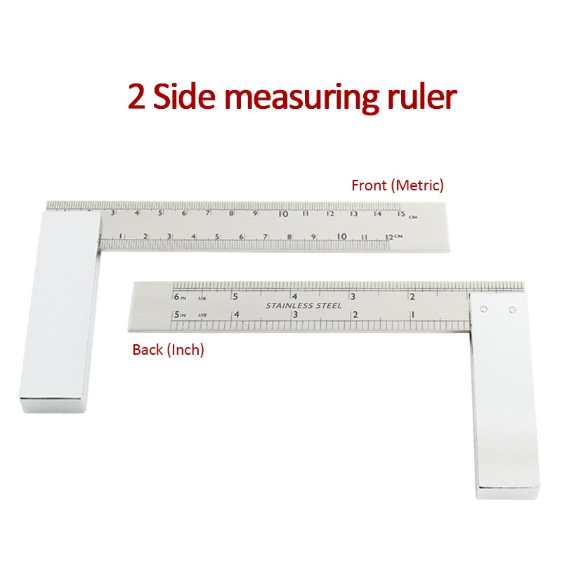 Stainless Steel Machinist Square Double Side Measuring Scale Mark Ruler Tool With Inch And Metric Graduations Fortune Extendables Corp Stainless Steel Machinist Square Double Side Measuring Scale Mark Ruler Tool With Inch And Metric Graduations Fortune Extendables Corp